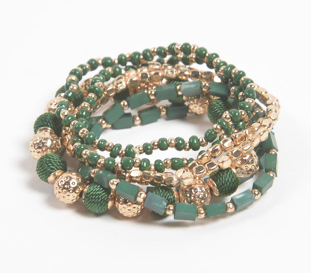 Green and gold bracelet