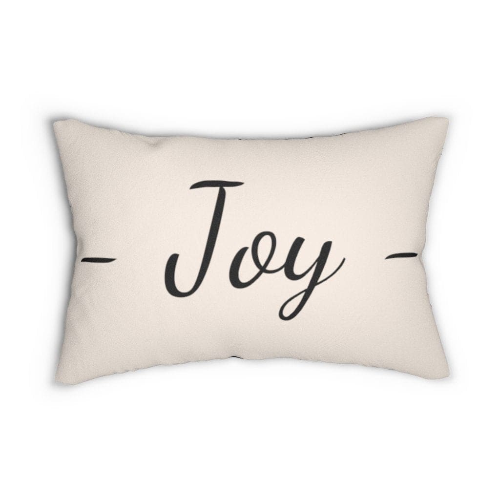 Cushion with the word "Joy"