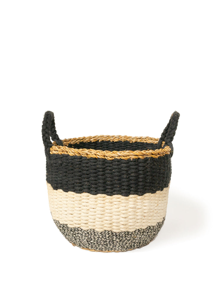 Ula Stripe Basket - Black-6