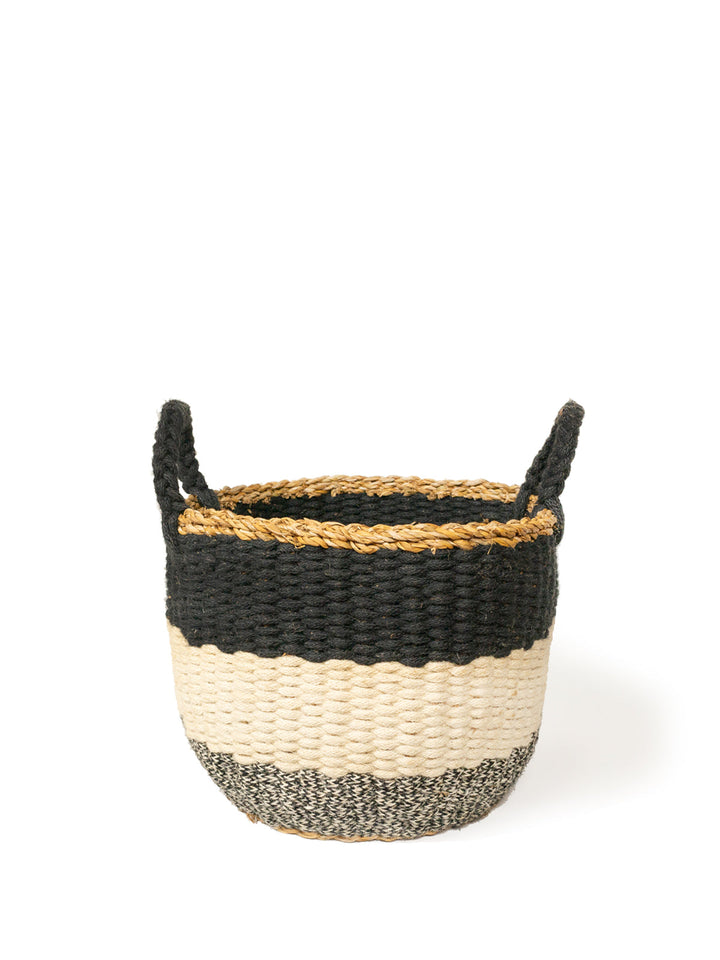 Ula Stripe Basket - Black-5