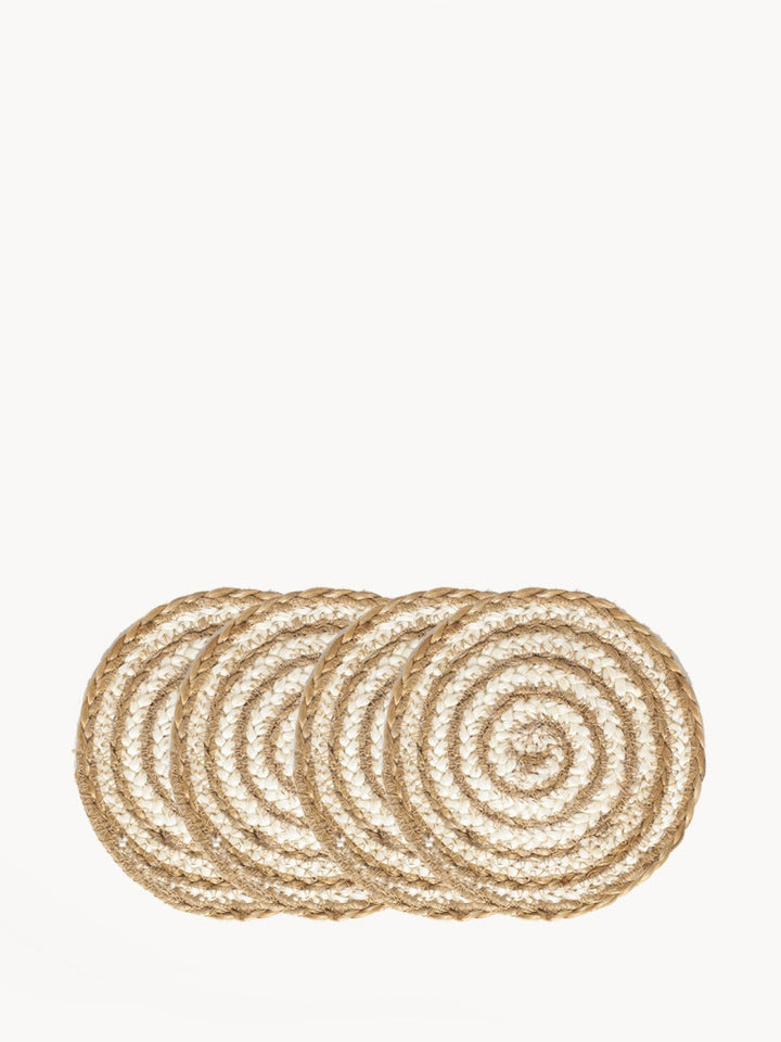 Kata Spiral Coaster Trivet - Natural (Set of 4)-0