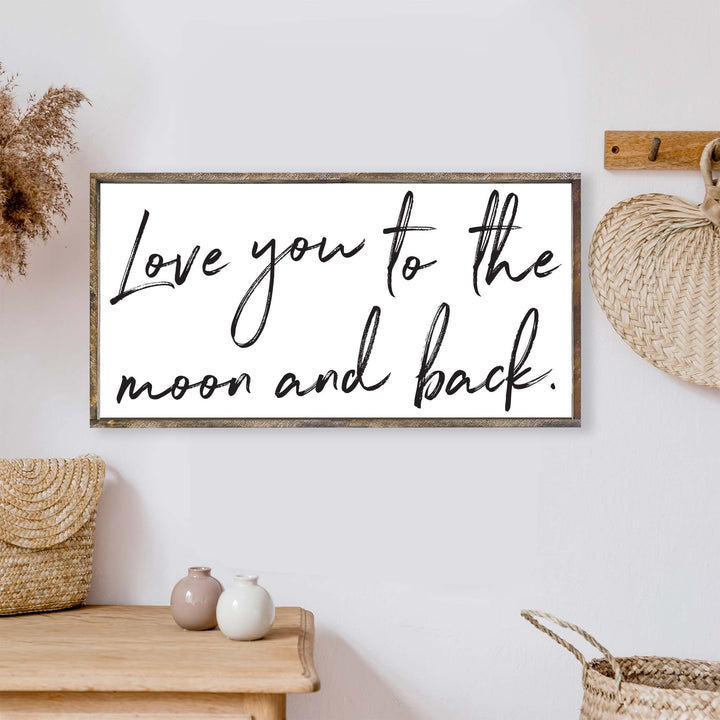 Love You To The Moon And Back #2 Wood Sign-0