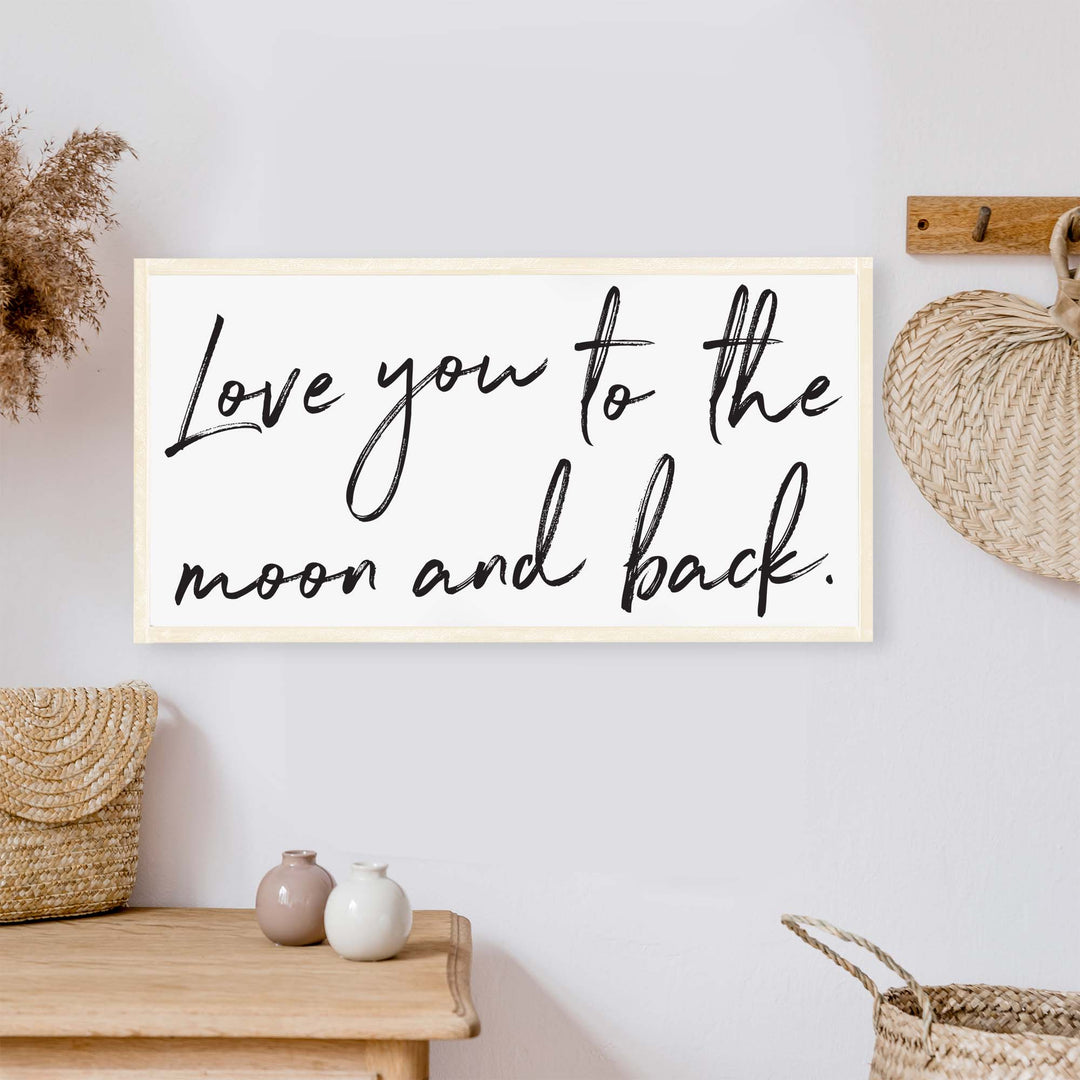 Love You To The Moon And Back #2 Wood Sign-5