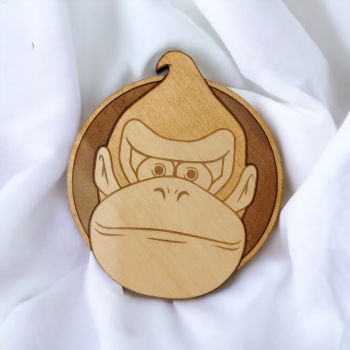 Set of 6 Donkey Kong Wooden Coasters - Handmade Gift - Housewarming - Wood Kitchenware-3