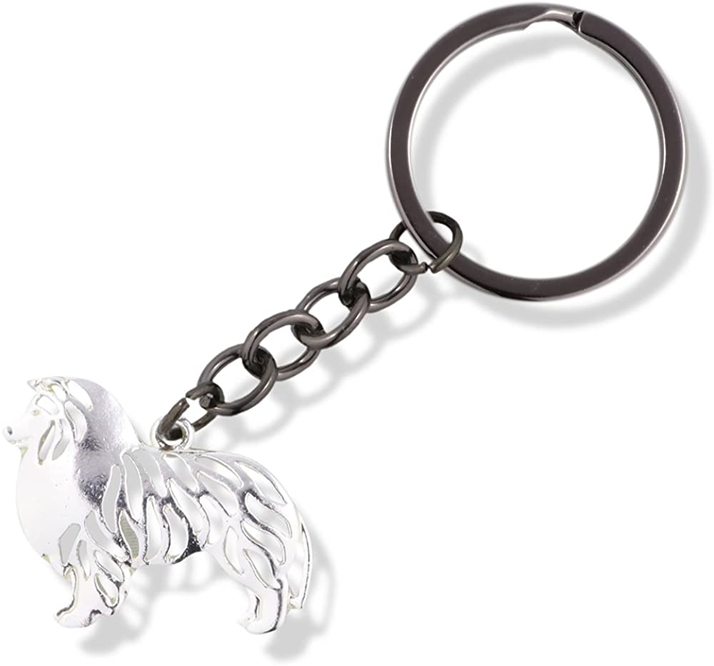 Collie Dog Charm Keychain-0