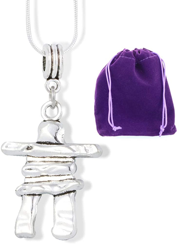 Alaskan Jewelry | Inukshuk Necklace and Adventure Necklace or Native American Pendants Stone Jewelry for Women with Historical Meaning Jewelry with an Inuksuk Rock Formation Statue-0