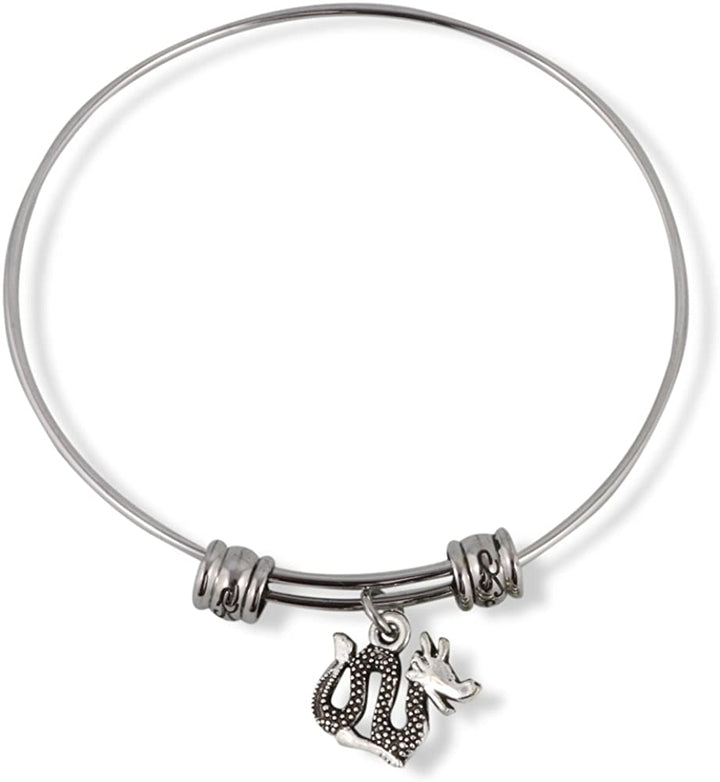 Sea Serpent or Lake Monster or Ogopogo Fancy Charm Bangle-0