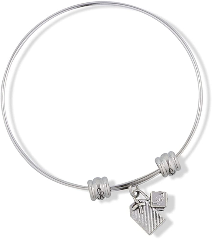 Tea Bag Tea Lovers Drinkers Fancy Charm Bangle Bracelet-0