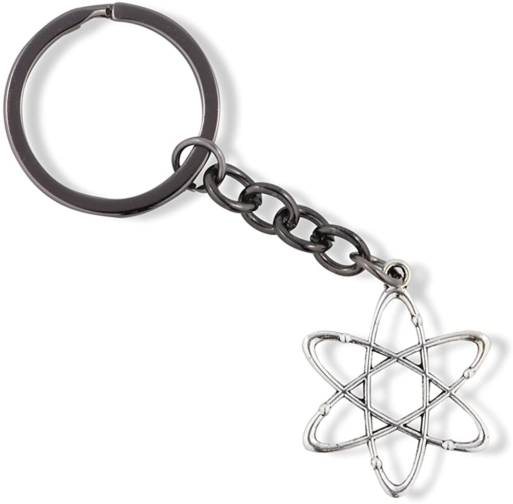 Emerald Park Jewelry Atomic Symbol Charm Keychain-0