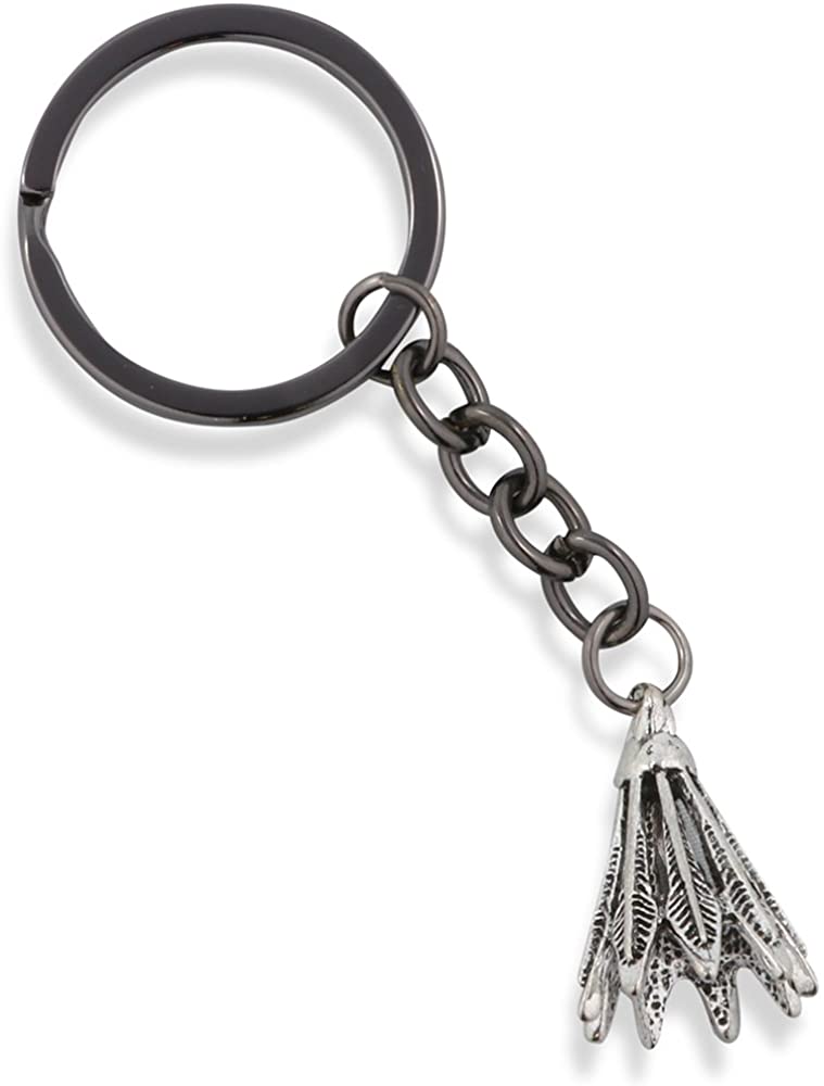 Emerald Park Jewelry Shuttlecock Birdy Badminton Sports Charm Keychain-0