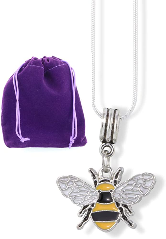 Bee Necklace | Jewelry Bee Gifts for Women Men Jewellery Accessories Decor Bumblebee Honey-0