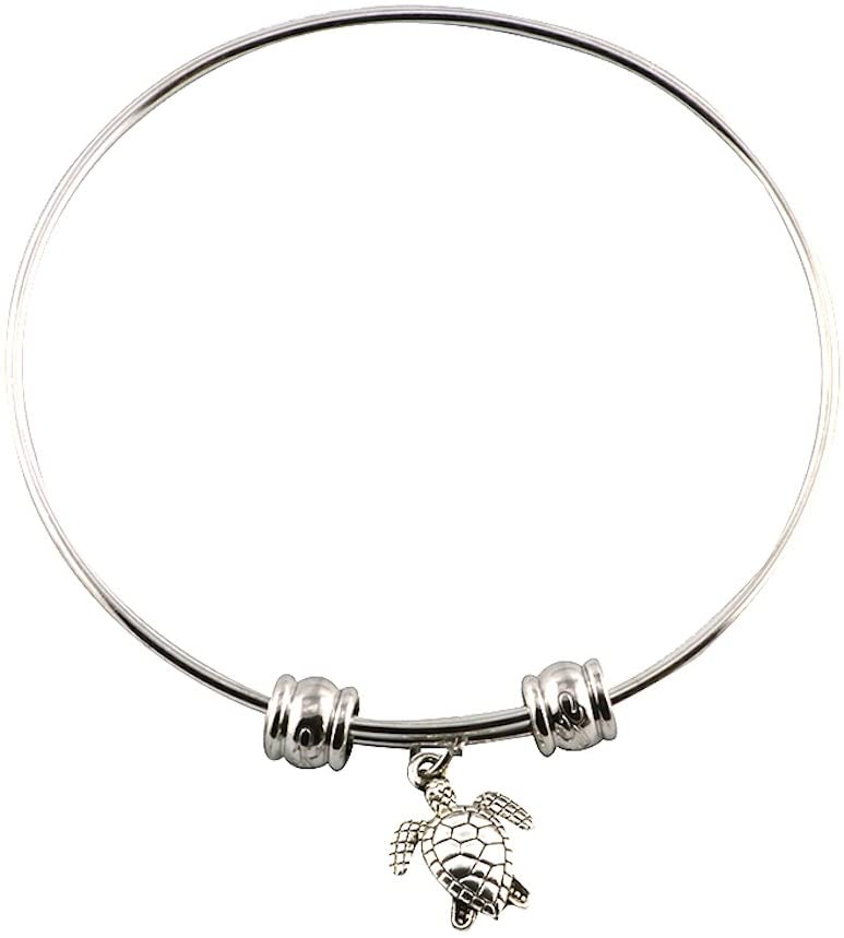 Sea Turtle Charm Bracelet Bangle Jewelry Great Hawaiian Gift for Women Men Boys and Girls to Wear at The Beach Not Created from Hemp-0