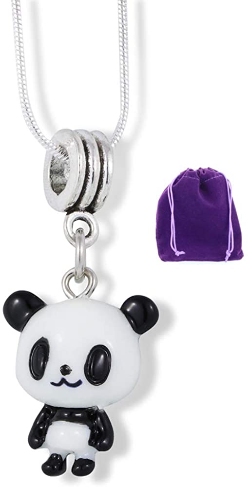 Panda Necklace | Pandas Pendant Charm Gift for Women Men Jewelry Panda Bear Gifts Giant Stuff Accessories Baby Decor-0