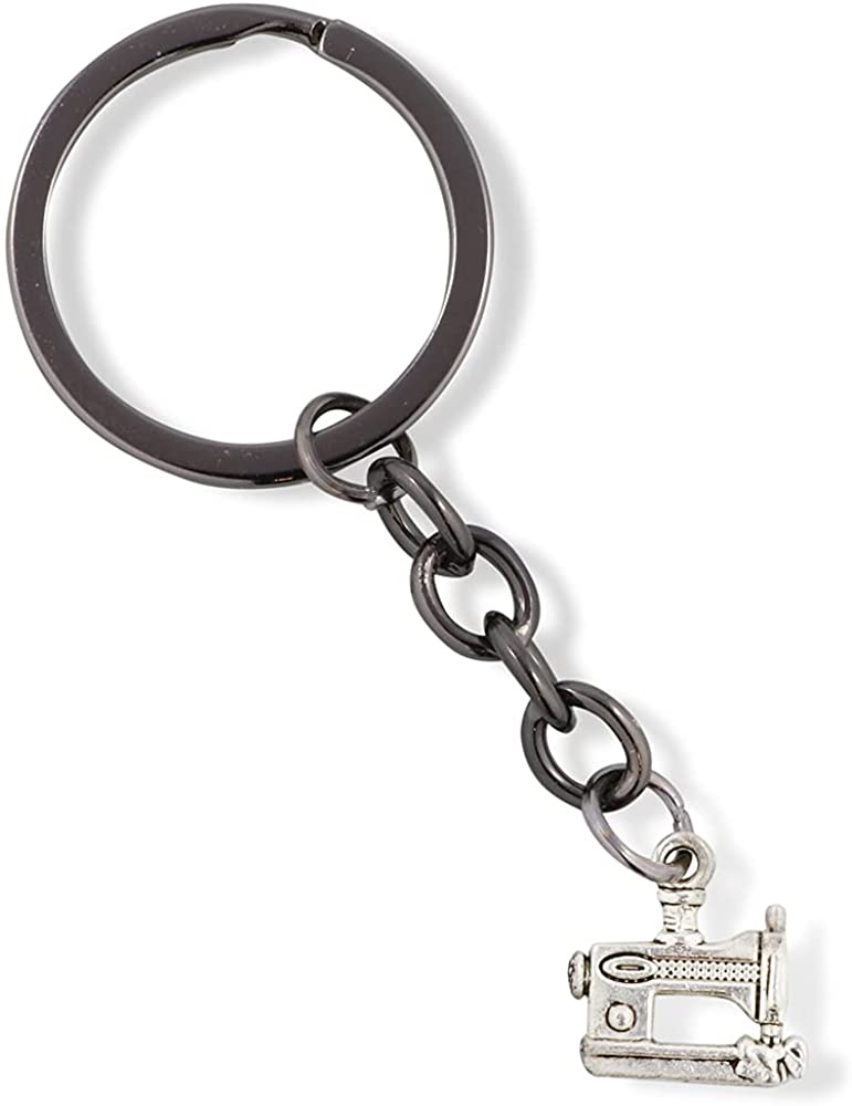 Emerald Park Jewelry Sewing Machine Charm Keychain-0