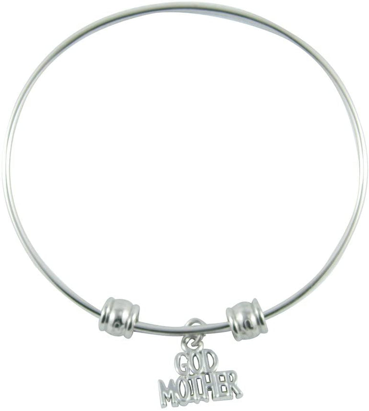 Godmother Gift from Godchild Bracelet Bangle Godparent Gifts from Godchild God Mother Jewelry Baptism Christening Madrina Mom Godmom Best Ever for Women Accessories Charm Fairy Jewelry for Godmothers-0