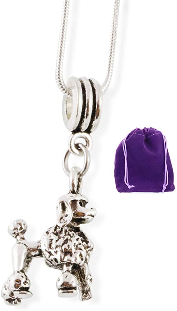 Poodle Dog Snake Chain Necklace-0