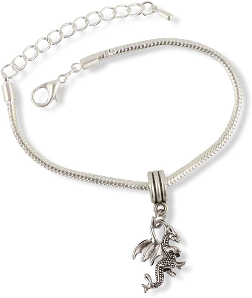 Dragon Bracelet | Stainless Steel Snake Chain Charm Bracelet-0