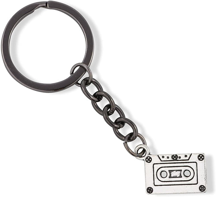 Emerald Park Jewelry Cassette Tape Charm Keychain-0