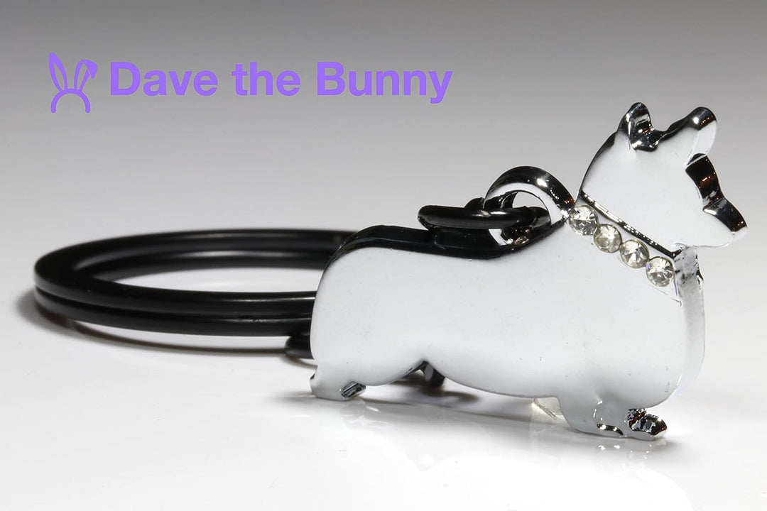 Dave The Bunny Corgi Keychain - Corgi gifts for Corgi Lovers Women and Men will Love a Great Dog Keychain Corgie Lovers Gift and Amante de los Corgis et Amante de los Perros-4