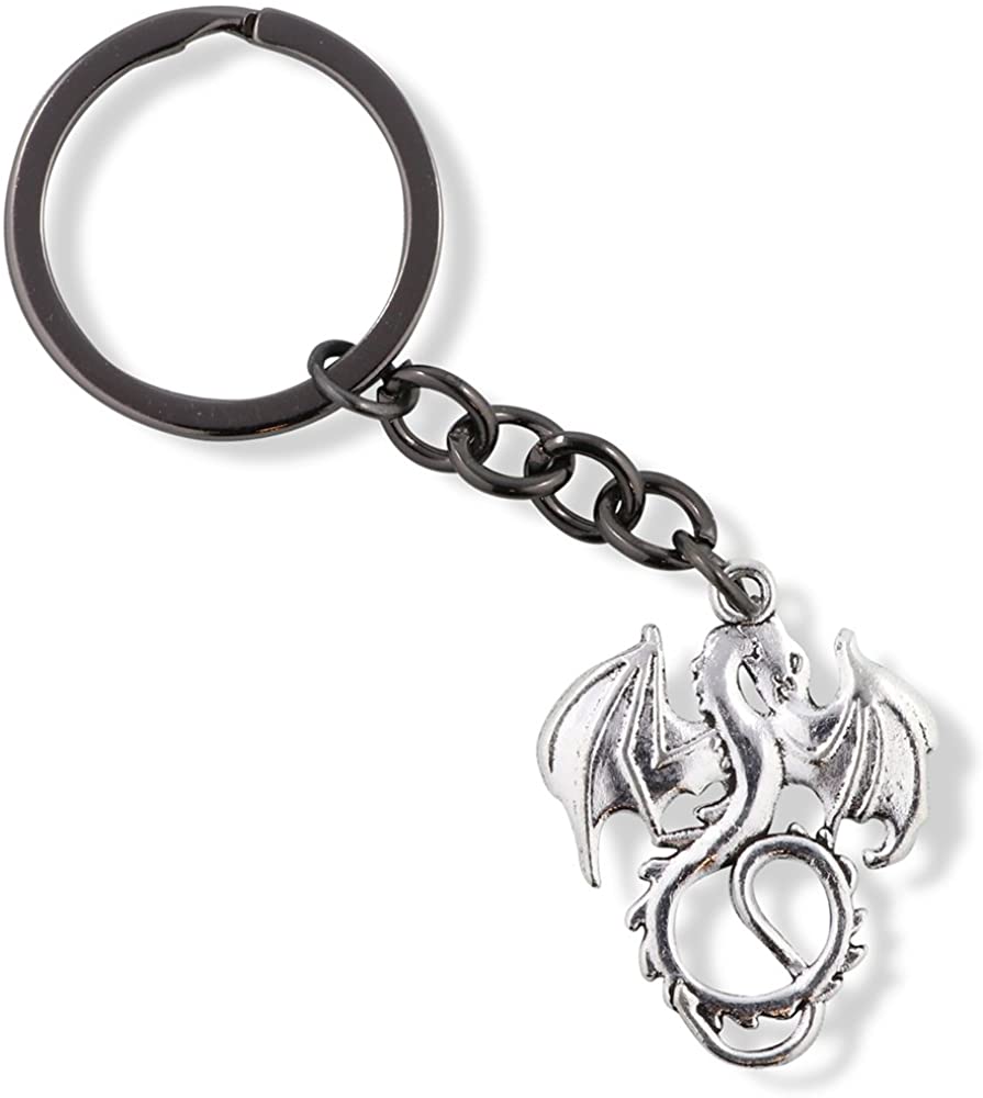 Emerald Park Jewelry Dragon Charm Keychain-0