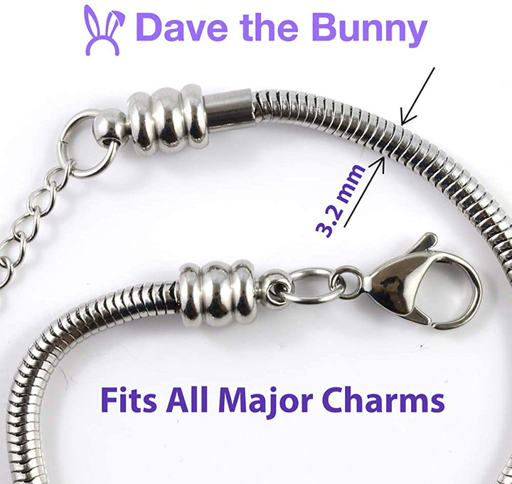 EPJ Babysitter Bracelet | #1 Baby Sitter Stainless Steel Snake Chain Charm Bracelet-5