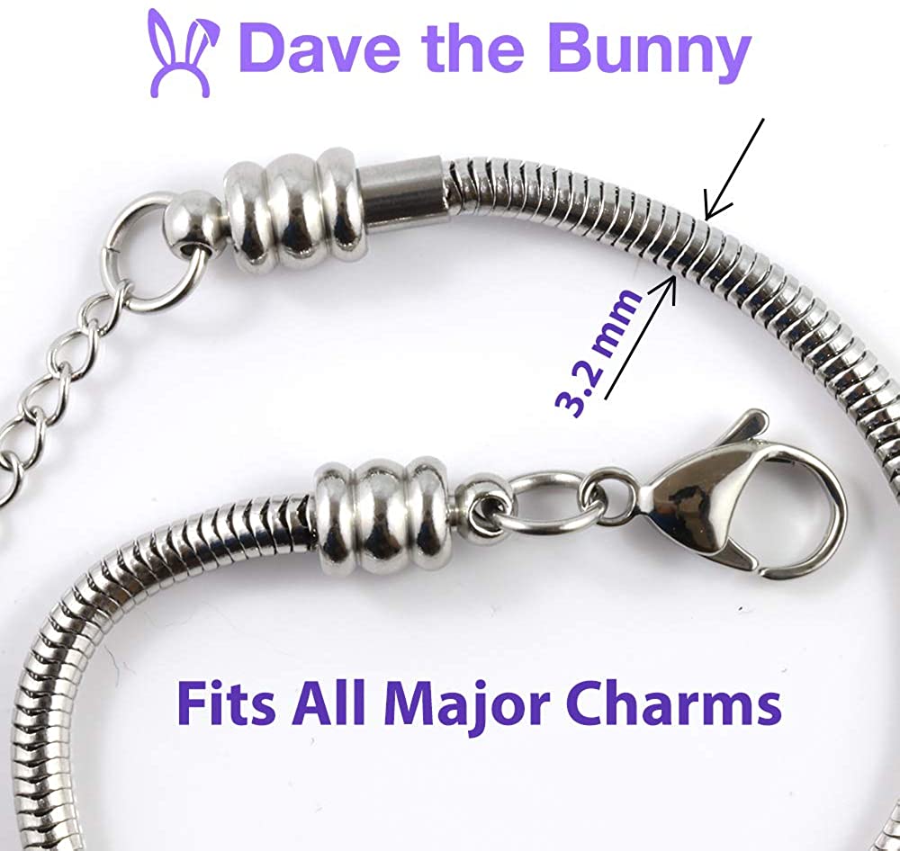 Bishop Bracelet | Chess Piece Stainless Steel Snake Chain Charm Bracelet-5