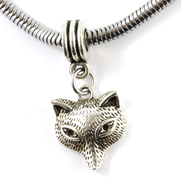 Dave The Bunny Fox Bracelet | Fox Head Stainless Steel Snake Chain Bracelet-4