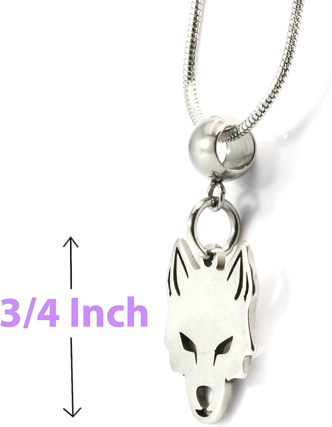 Wolf Necklace - Wolf Stuff for Women and Men - Great Wolves Gifts for Men and Women - A Wolf Necklace for Men and a Wolf Necklace for Women - A Great Wolf Head Necklace or Wolf Jewelry or Wolf Pendant-3