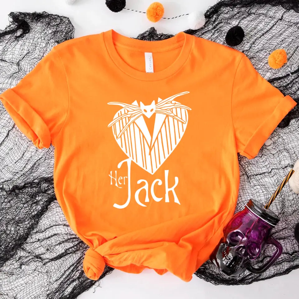 Her Jack & His Sally Couples Halloween Tee