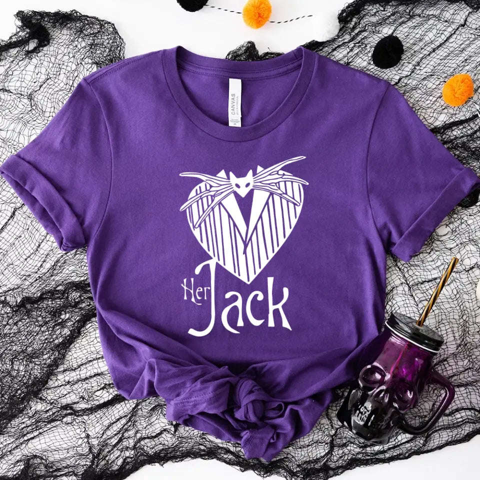 Her Jack & His Sally Couples Halloween Tee