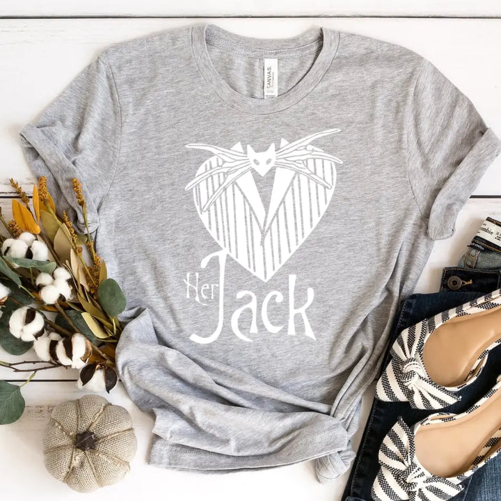 Her Jack & His Sally Couples Halloween Tee