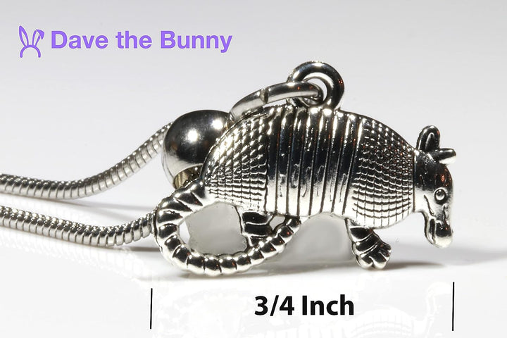 Armadillo Necklace - Armadillo Gifts and Souvenirs as Great Armadillo Jewelry Stainless Steel Snake Chain or Armadillo Ornament for the Armadillo Elite and Armadio Portatile as Mighty the Armadillo-3