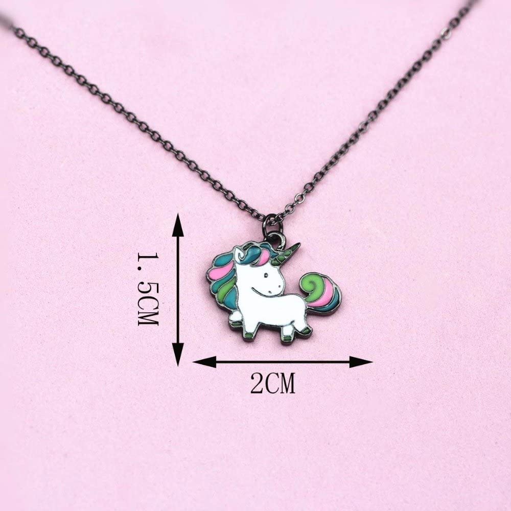 Unicorn Necklace | Jewelry Charm Stuff Unicorn Gifts for Women Men Pendant Accessories and Black Chain-1