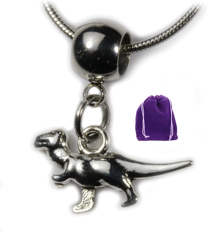 Trex Dinosaur Necklace for Women - 100% Stainless Steel Chain, Unique and Fun Necklaces for Adults, Perfect Dinosaur Gifts for Men and Women who Love Cute Dinosaur Stuff and Trex Accessories-0