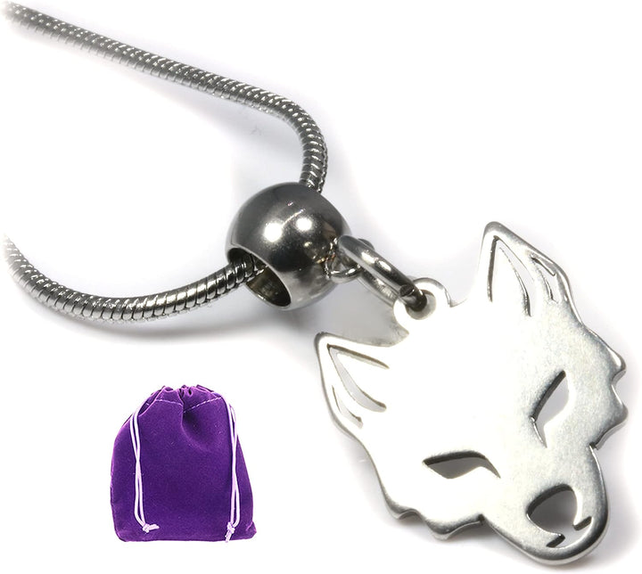 Wolf Necklace - Wolf Stuff for Women and Men - Great Wolves Gifts for Men and Women - A Wolf Necklace for Men and a Wolf Necklace for Women - A Great Wolf Head Necklace or Wolf Jewelry or Wolf Pendant-0