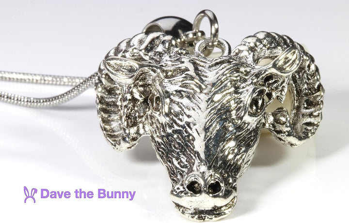 Capricorn Necklace - Goat Necklace of a Zodiac Sign Necklaces for Men and Women or a Great Baphomet Necklace and Gothic Necklace or Goth Pendant for Men and Women of a Goat Head Sheep Jewelry-4