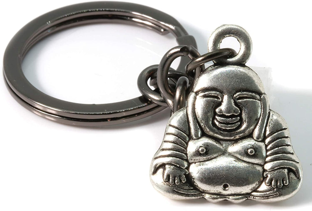 Emerald Park Jewelry Buddha Keychain | 3D Buddha Key Chains for Good Luck and Good Fortune a Great Gift for Someone That practices Buddhism or for The Person That Believes to be a Buddhist at Heart-3