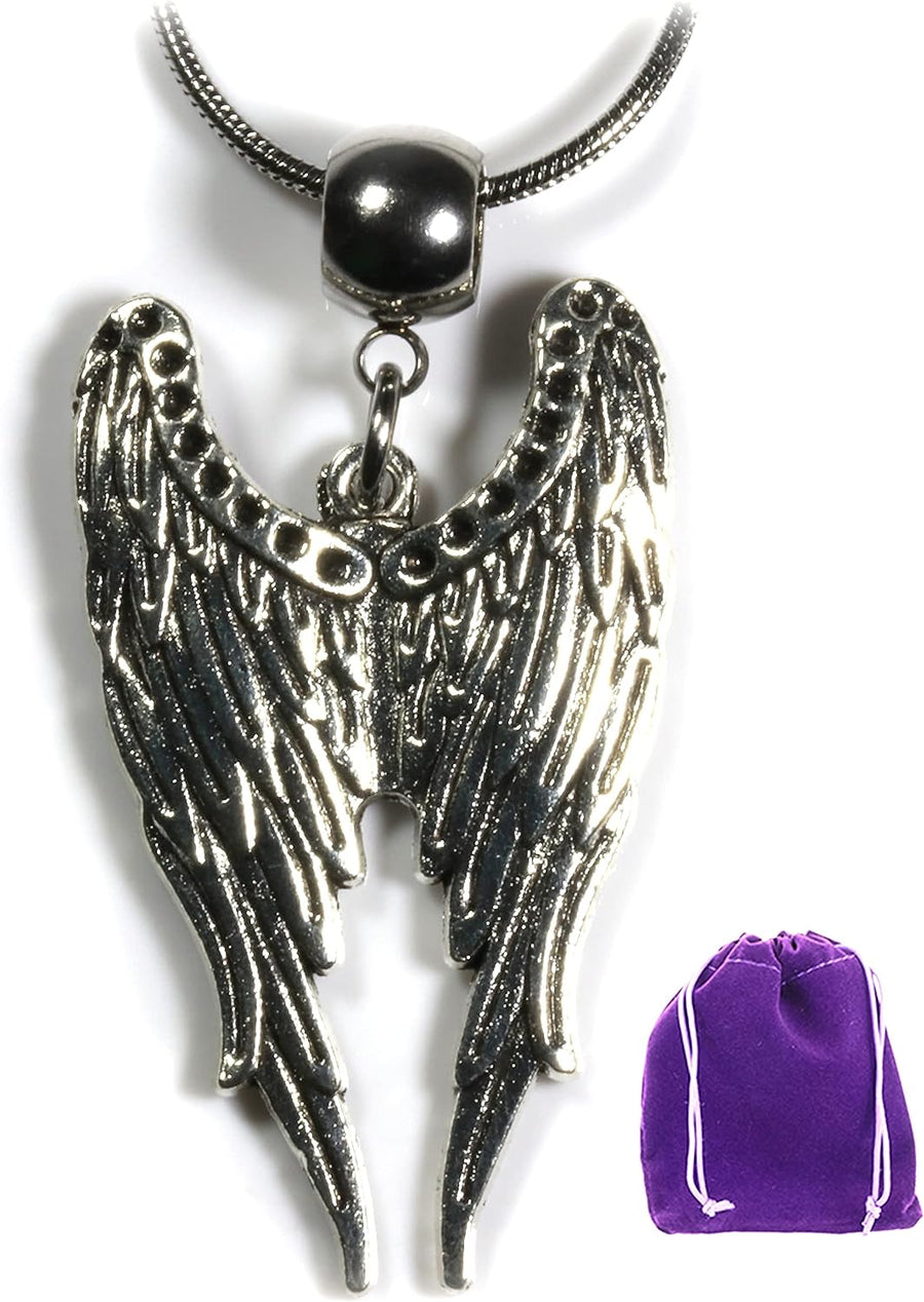 Angel Wing Necklace for Women and Men - A Guardian Angel Necklace for Women or Memorial Necklace and Angel Wing Jewelry for Women and Angel Wing Pendant Necklace for Men and In Memory Necklace-0