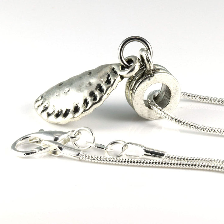 Pierogi Necklace | Dumpling Necklace a Food Jewelry Necklace on a 22 inch Silver Plated Snake Chain a Great Complement to your Pierogi Maker or Dumpling Mold Dumpling Maker Set helps make Polish Food-5