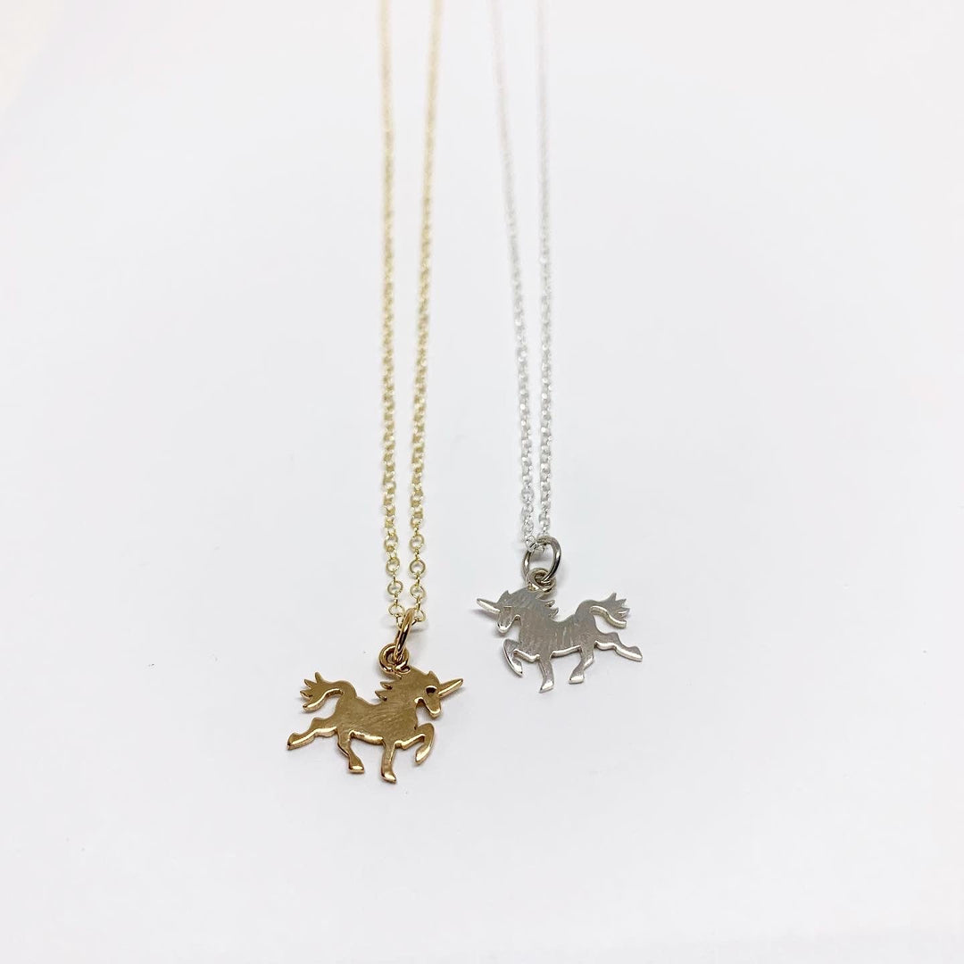 Mini Unicorn Charm Necklace-0