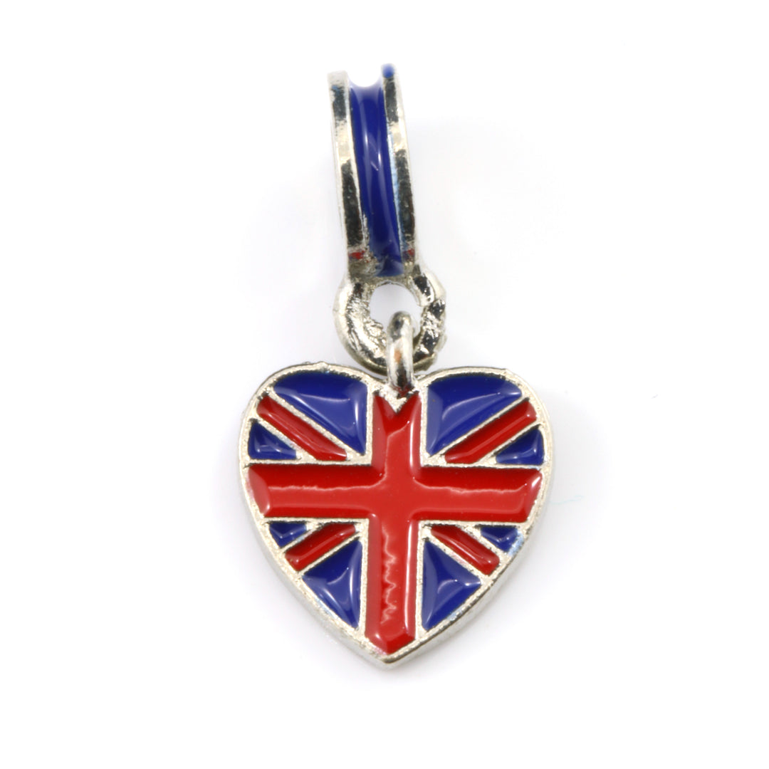 British Flag on Heart Charm-0