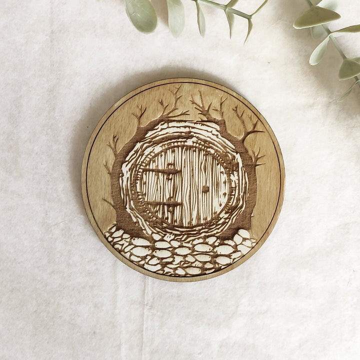 Set of 6 Lord of The Rings Wooden Coasters - Handmade Gift - Housewarming - Wood Kitchenware - LOTR-5