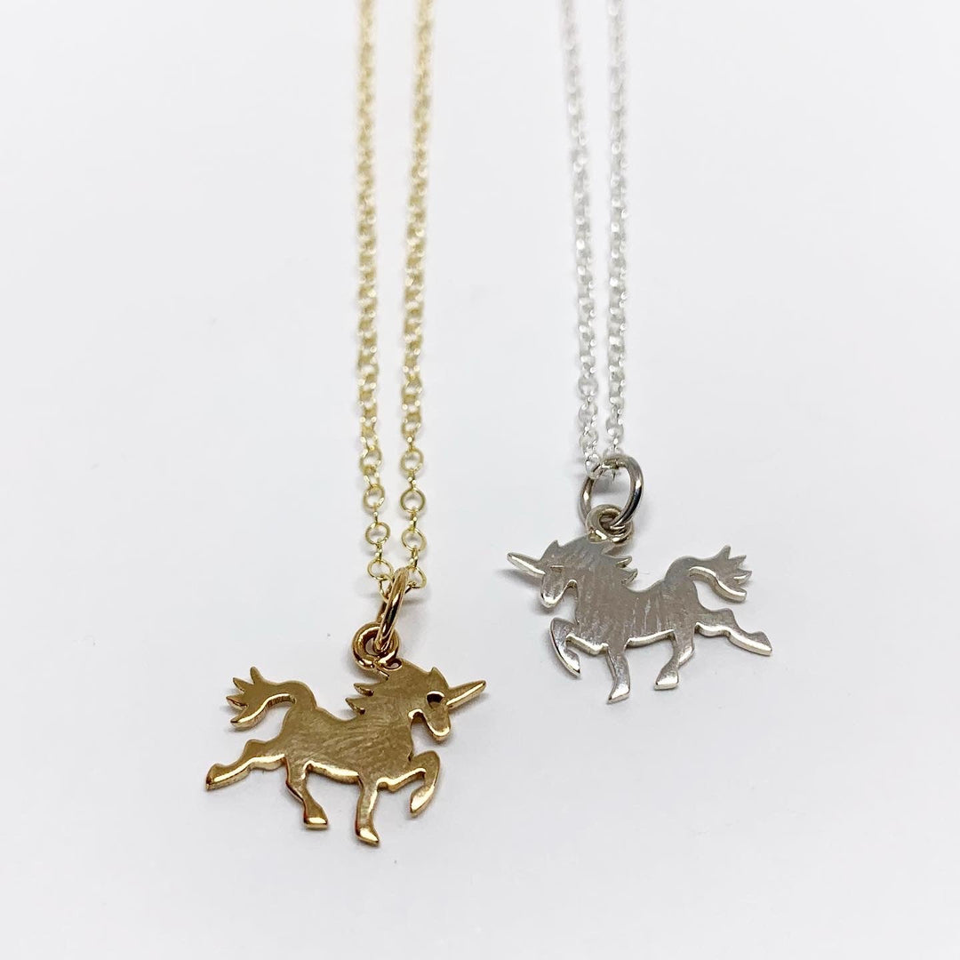 Mini Unicorn Charm Necklace-1