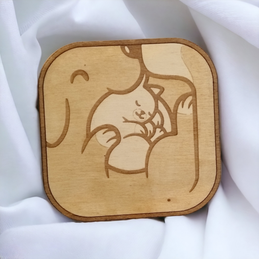 Set of 4 Dog and Cat Wooden Coasters - Handmade Gift - Housewarming - Wood Kitchenware-5