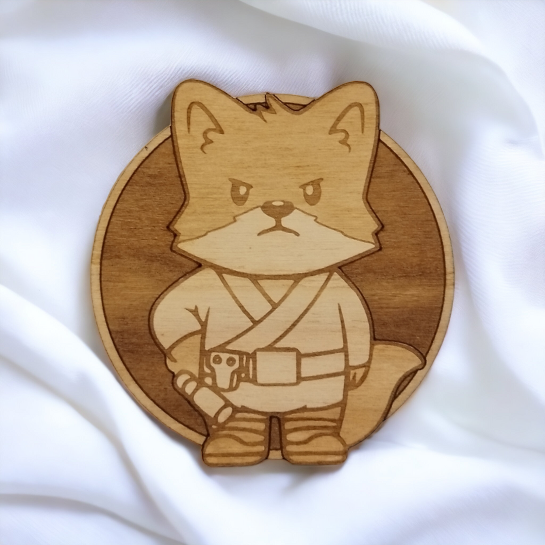 Set of 6 Star Wars Cat Wooden Coasters - Handmade Gift - Housewarming - Wood Kitchenware - Baby Yoda - The Mandalorian-3