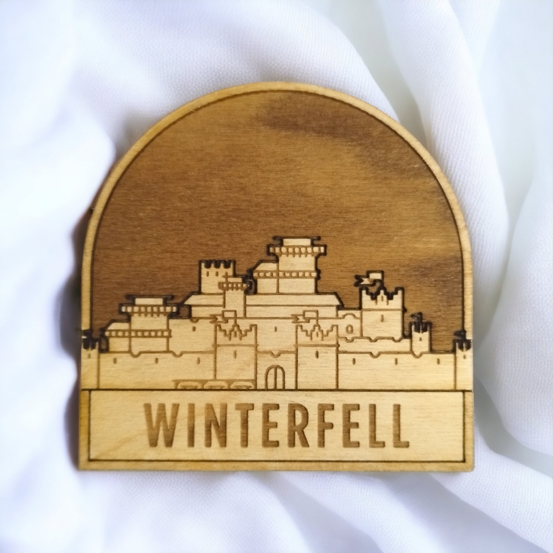 Set of 8 Game of Thrones Places Wooden Coasters - Handmade Gift - Housewarming - Wood Kitchenware-3