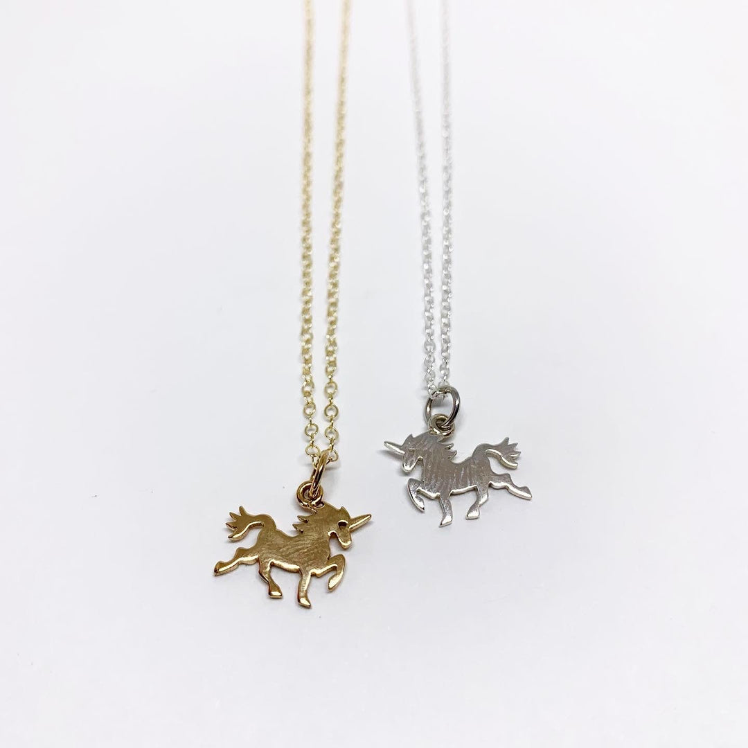 Mini Unicorn Charm Necklace-2