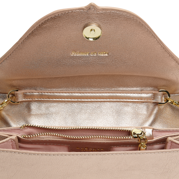 Monarch Rose Gold Vegan Cross Body Purse-4