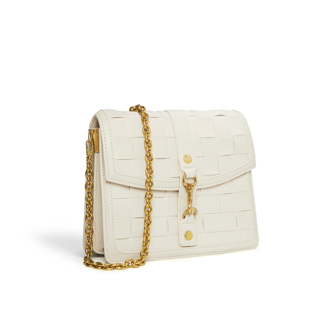 Daisy White Vegan Shoulder & Crossbody Bag-0