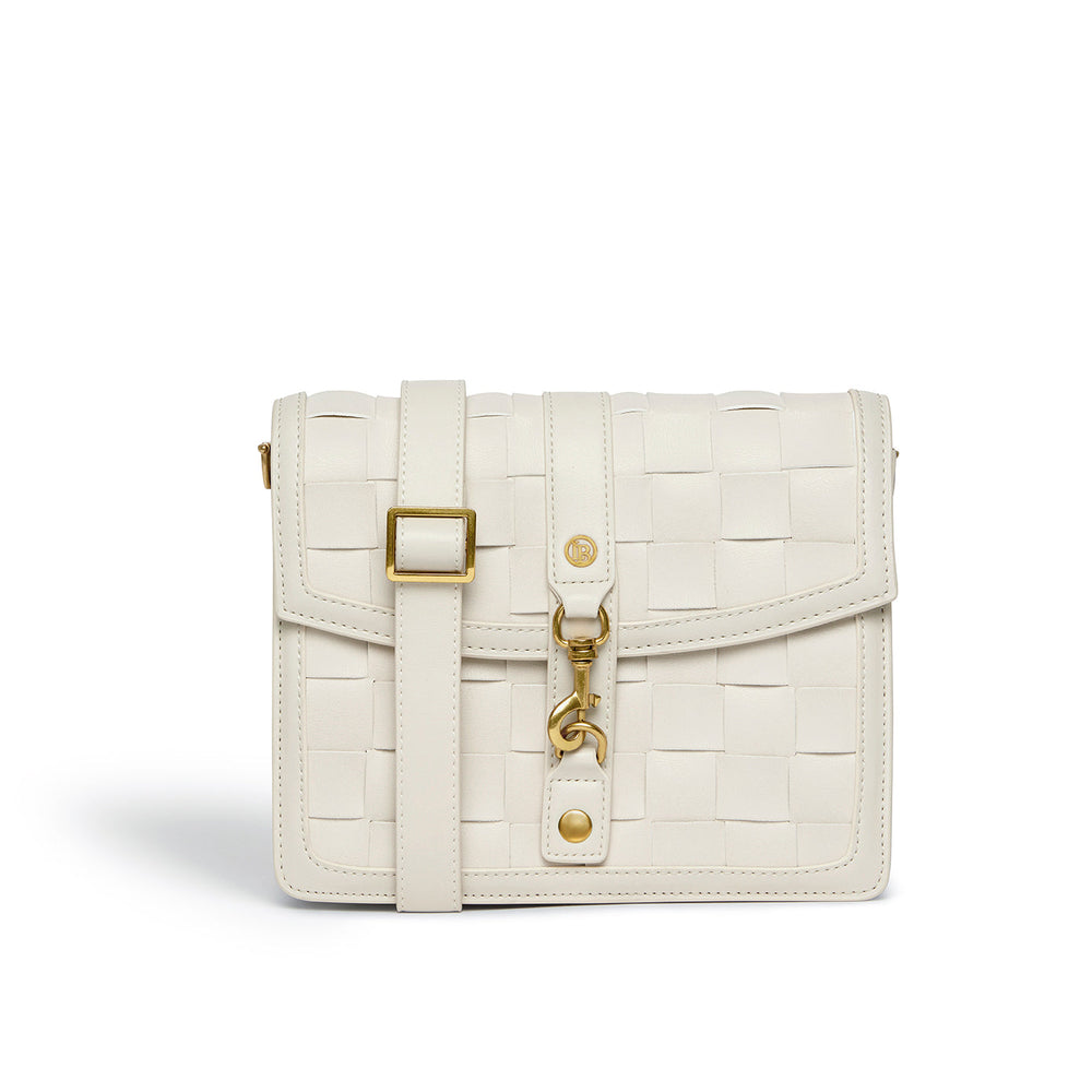 Daisy White Vegan Shoulder & Crossbody Bag-1